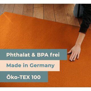 Runde Krabbelmatte SanoSoft made in Germany - ko-Tex 100 Orange 120cm