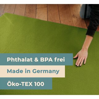 Runde Krabbelmatte | Krabbelunterlage Sanosoft® made in Germany - Öko-Tex 100 - 160cm Grün