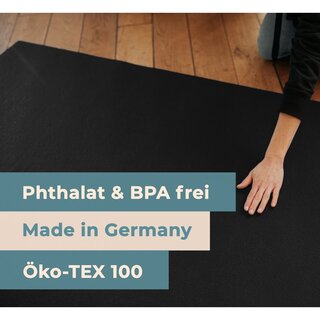 Krabbelunterlage SanoSoft XXL made in Germany - ko-Tex 100 | 240x1000 Schwarz