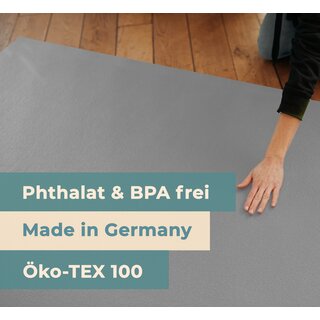Sanosoft Krabbelmatte ?  Made in Germany & ko-Tex -   180cm X 220cm Hellgrau